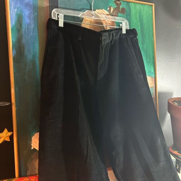 Haggar Men's Black Corduroy Pants 36x32 - Picture 12 of 16